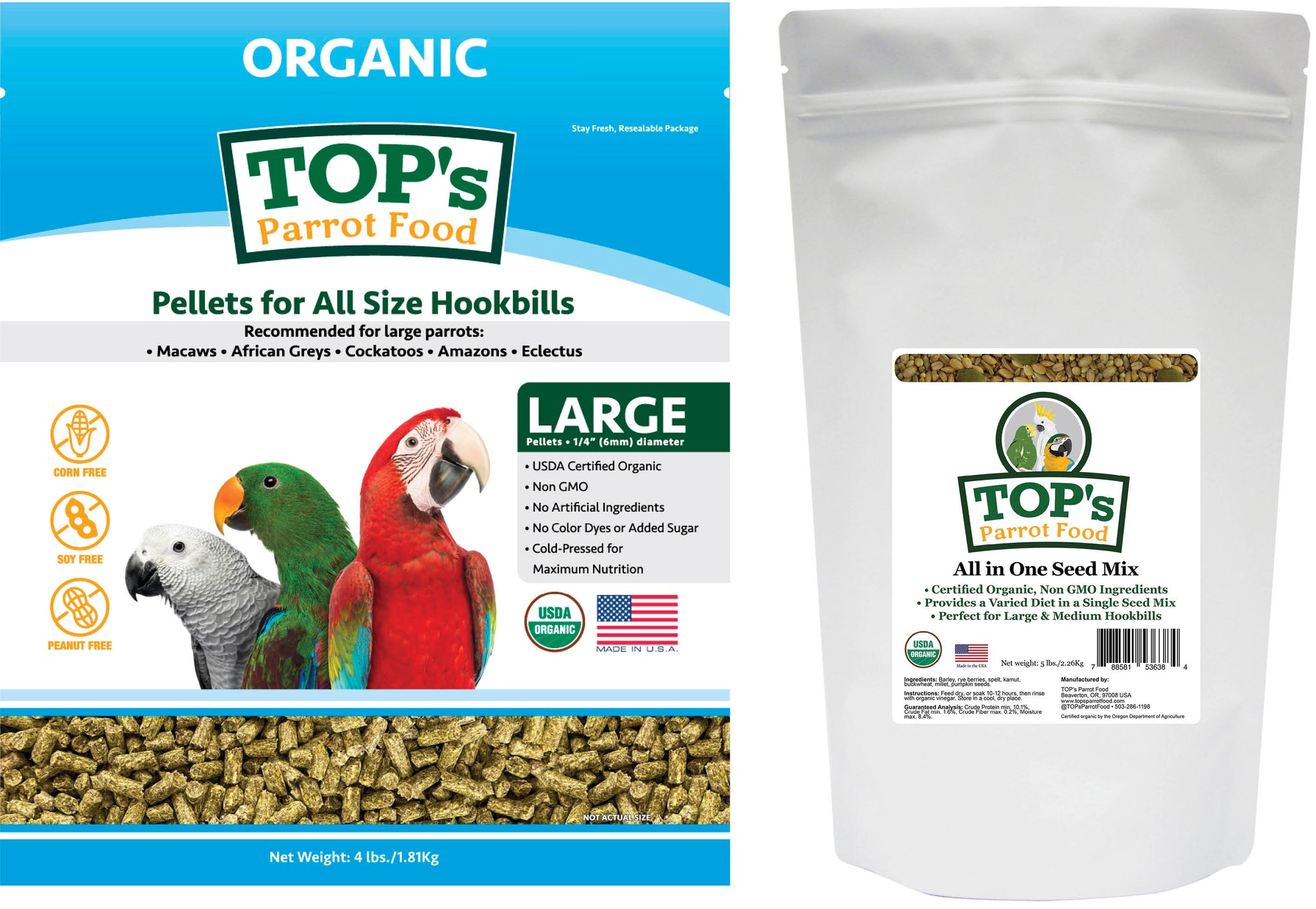 parrot plant seeds for sale Large Bird Pellet & Seed Two-Pack (includes shipping) – TOP's Parrot Food