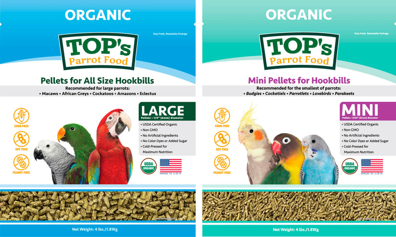 Mini and Large Pellet Bundle (includes shipping) – TOP's Parrot Food